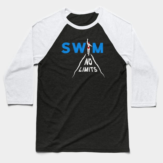 Swim Girl No Limits Baseball T-Shirt by atomguy